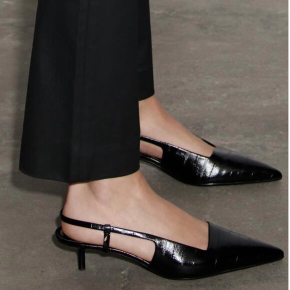Kitten heel slingbacks - Picture 1 of 9